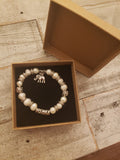 Freshwater Baroque Pearl Sterling Silver Elephant Bracelet