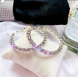 Rhinestone Hoop Earrings